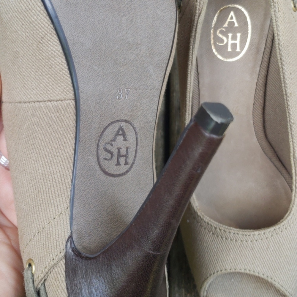 ASH Olive Green Womens Heel Size 7 - Picture 5 of 7